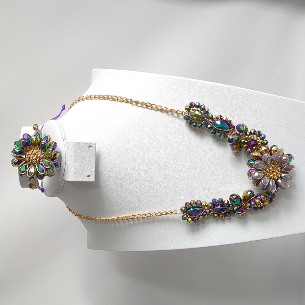 Handmade set Necklace with bracelet